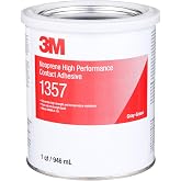 3M Neoprene High Performance Contact Adhesive 1357, Gray-Green, 1 Quart Can | High-Performance, Long-Lasting, Delivers Excellent Moisture and Heat Resistance