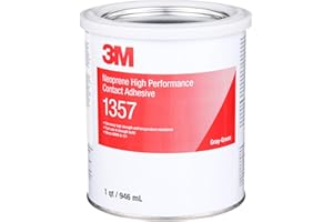 3M Neoprene High Performance Contact Adhesive 1357, Gray-Green, 1 Quart Can