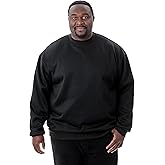 JC DISTRO USA-made Men's Big Size Mid-Weight Fleece Hoodie & Crewneck Sweatshirt, Big2XL - Big7XL