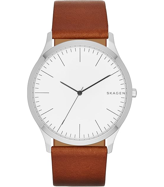 Skagen Men's Analog Jorn Quartz White/Brown Watch