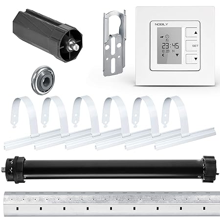 NOBILY *** Rolladen-Komplett-Set für 60mm (SW60) Achtkantwelle Maxi-Rolladenmotor P5 20/15-60 - Welle 200cm inkl. ZS1 Zeitsch
