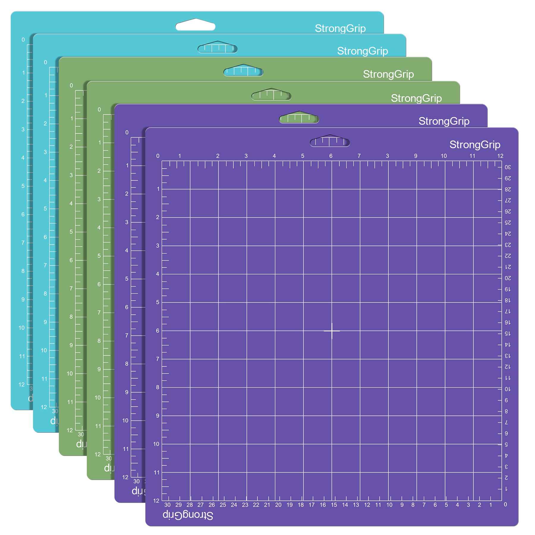 SIMDAO 6Pcs Cutting Mat for Cricut, 12”X12” Standardgrip, Lightgrip, Stronggrip Mat, Non-Slip&Durable Replacement Cutting Mat Compatible with Cricut Maker/Explore Air 2/Air/One