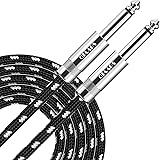 Guitar Cable 10ft - Sovvid Electric Instrument Cable Bass AMP Cord for Electric Guitar Bass Guitar Electric Mandolin Pro Audi