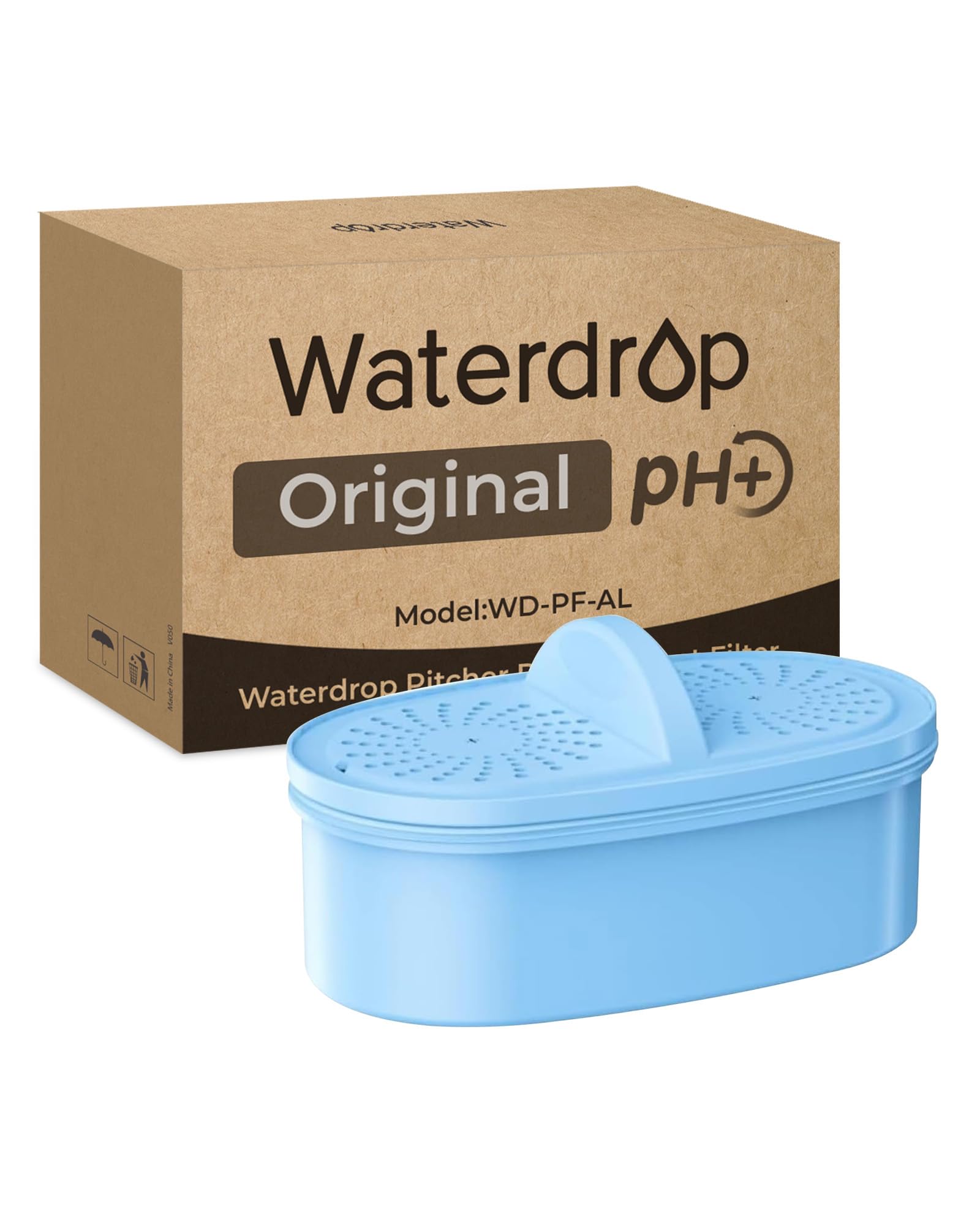 [Original] Waterdrop WD-PF-AL Replacement Alkaline Filters for All Waterdrop Pitcher Filtration System, Improved Coffee Taste, Last Up to 100 Gallons (Pack of 1)
