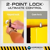 Horison Industries COSHH Cabinet 1830x610x457mm Fireproof Lockable Metal Storage view 7