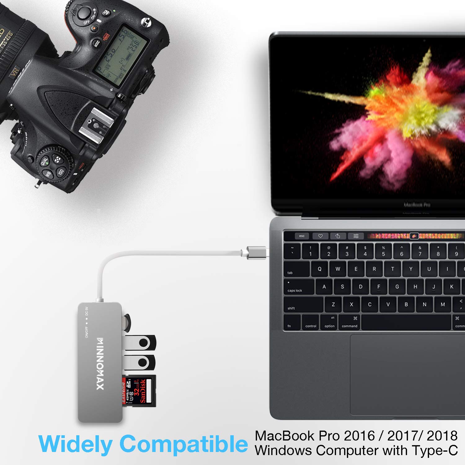 MacBook Pro Adapter,MacBook Pro Hub, INNOMAX 4 in 1 MacBook USB C Hub with USB 3.0 Port, USB C Power Delivery Port for MacBook 12\