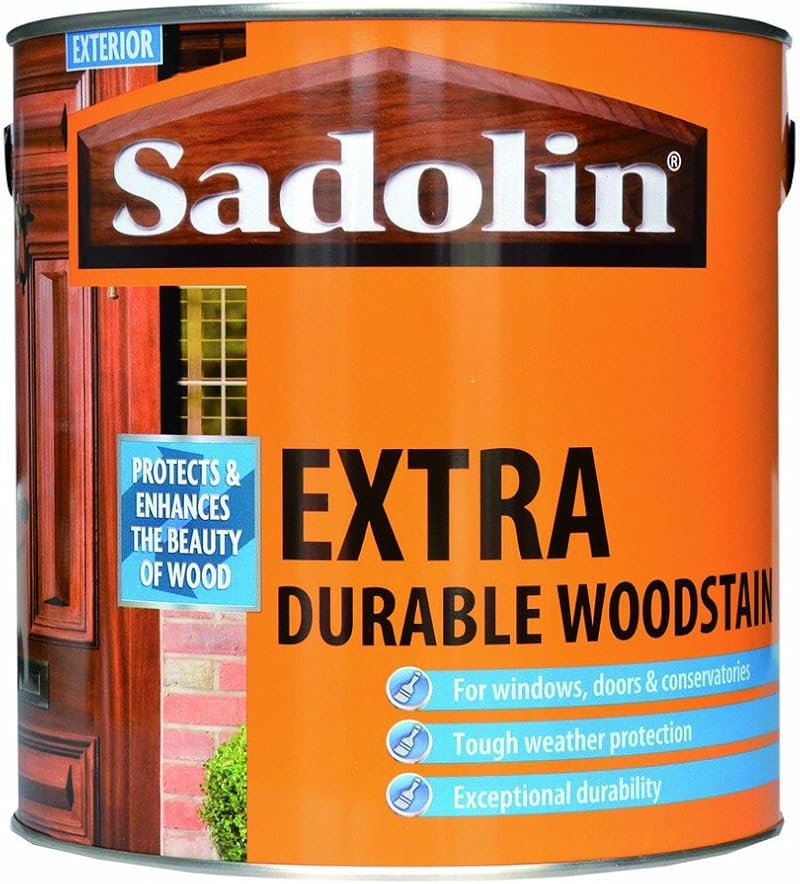 Sadolin EXTRA Woodstain 2.5lt Burma Teak Durable Finish for Windows Doors