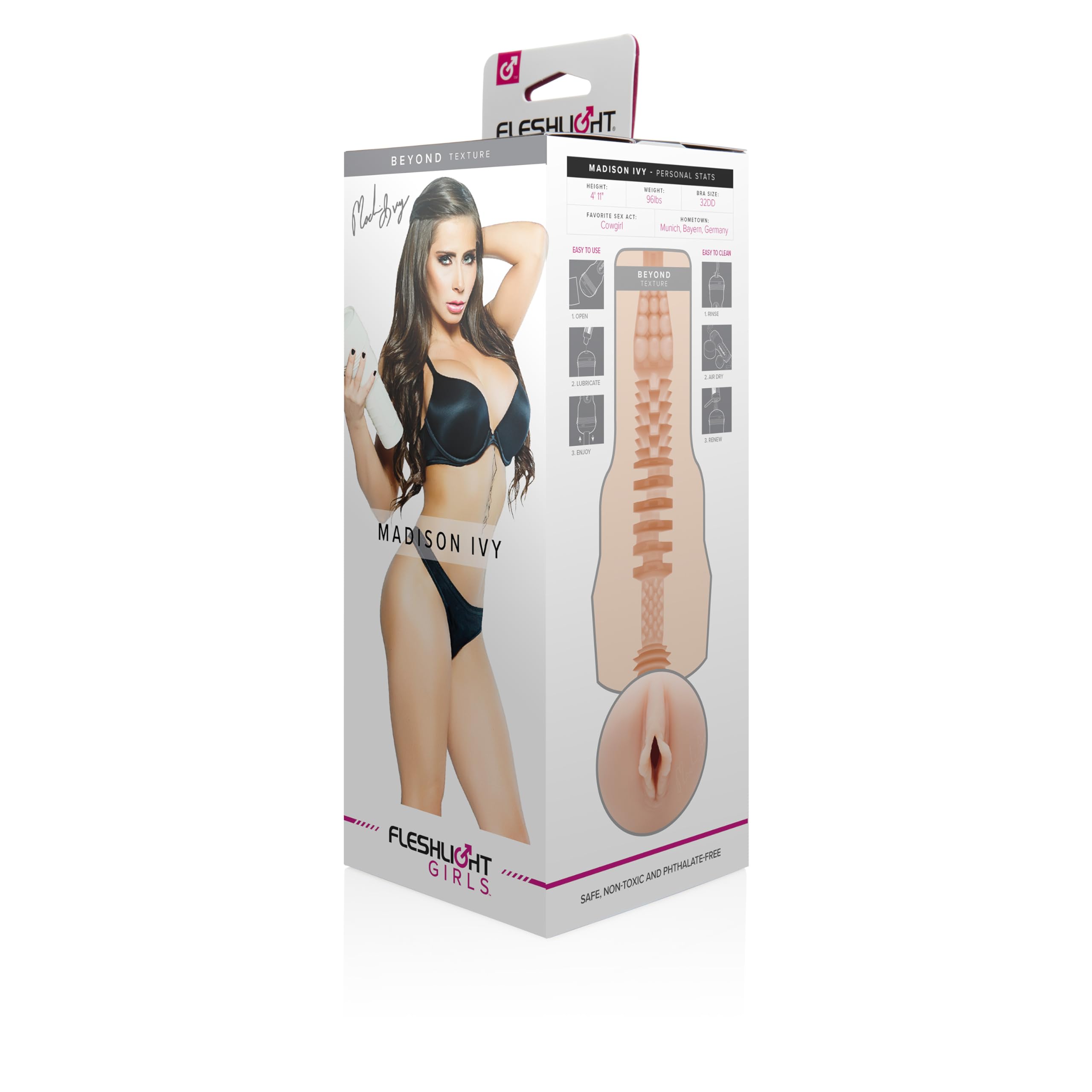 Fleshlight Male Sex Toys Madison Ivy – The Number One Male Masturbator Sex Toys for Men with Our Fleshlight SuperSkin Pocket Pussy Technology