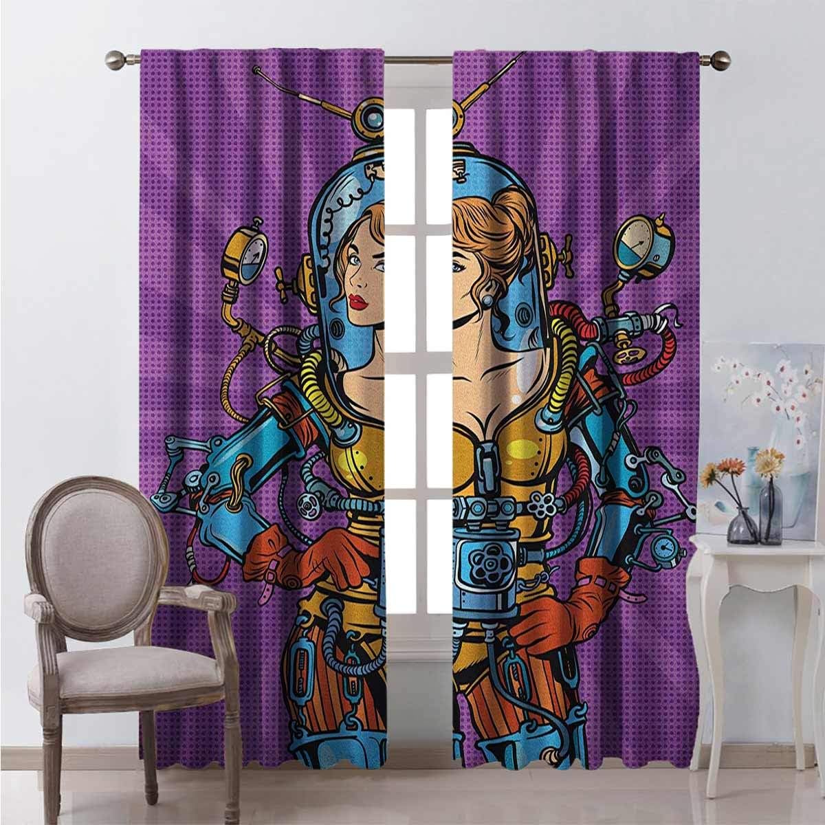 Toopeek Fantasy - Cortinas opacas para dormitorio, diseño futurista