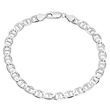 5.3mm Solid .925 Sterling Silver Flat Mariner