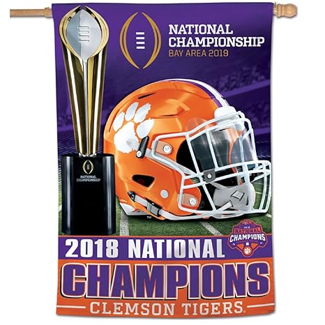 Wincraft Clemson Tigers 2018 College Football National Champions House Flag