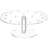 Clear Round Acrylic 16 Holes Push Pop Cake Stand for Party, Wedding, Bakery (9.44'' of Diameter)