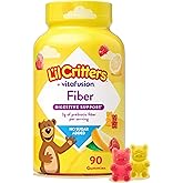 L’il Critters Fiber Daily Gummy Supplement for Kids, for Digestive Support, Berry and Lemon Flavors, 90 Gummies