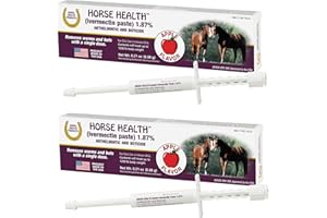 Equine Horse Health (ivermectin Paste) 1.87%, Dewormer, up to 1,250 lbs 0.21 Ounces 2 Pack