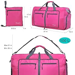 Woogwin Travel Duffel Bag Large Foldable Waterproof