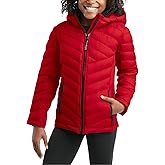 Reebok Girls Winter Jacket - Weather Resistant Hooded Quilted Puffer Parka Girls Jacket - Lightweight Warm Winter Coat
