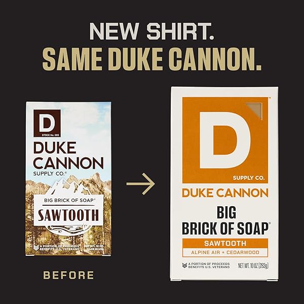 DUKE CANNON SUPPLY CO. EXTRA LARGE BAR SOAP BUNDLE – MEN’S NATURAL BAR SOAP WITH MASCULINE SCENTS – AMERICAN-MADE SOAP – ALL SKIN TYPES -BIG BRICK OF SOAP – SAWTOOTH,10 OZ