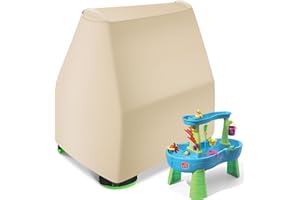 NIUFAN Kids Water Table Cover Fit Step2 Rain Showers Splash Pond Water Table, Outdoor Waterproof Water Table Toys Cover-Cover only (Beige)