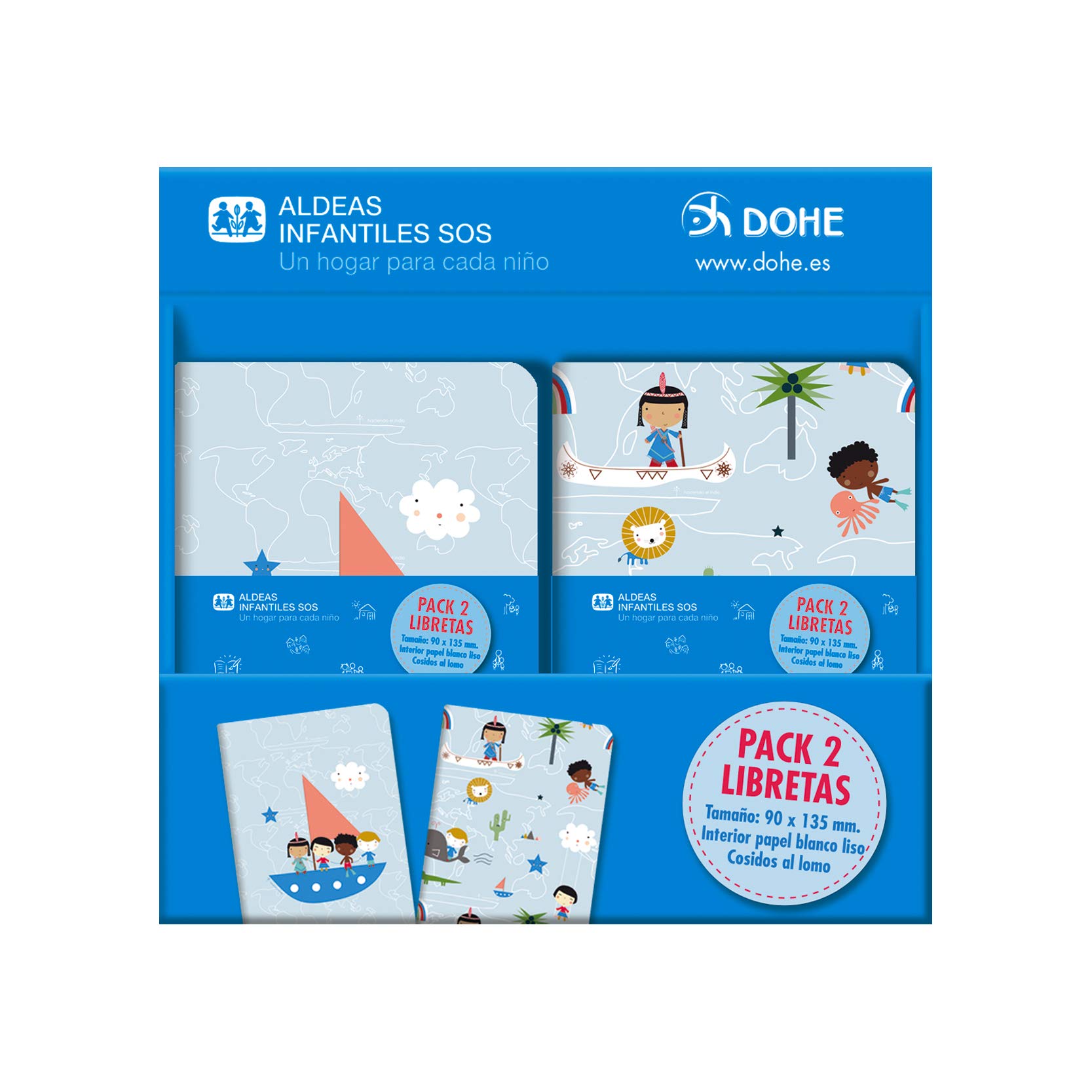 Aldeas Children's SOS Book Display (16 Packs of 2 Books)