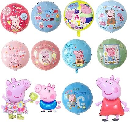 12 Pc Schattige Roze Varkens Verjaardagsfeestje Folie Ballonnen Schattige Roze Varkens Folie Ballonnen Voor Kinderen Cadeau Verjaardagsfeestje Levert Decor Amazon Nl