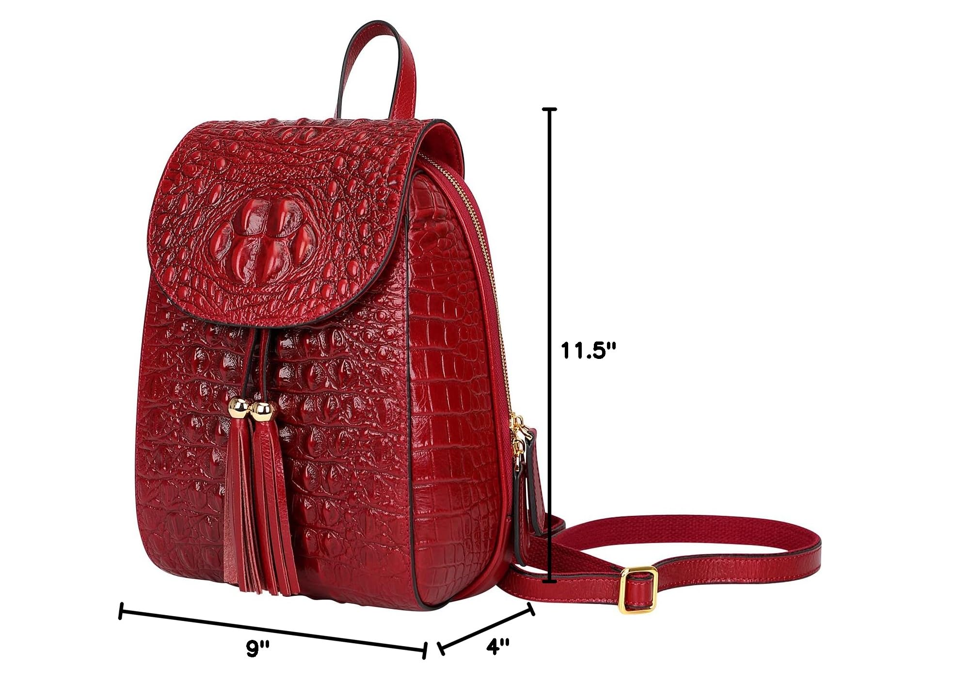 PIJUSHI Small Crocodile Leather Backpacks Purse for Women Casual Backpack Fashion Bag