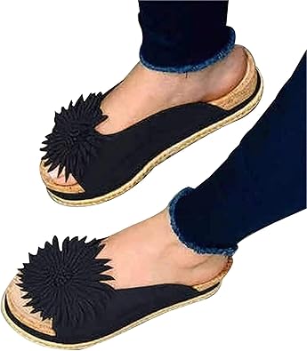 hgfds Damen Bohemia Sunflower-Topic, Strand-Sandalen, Strandsandalen