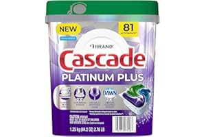 WHEW Cascade Platinum Dishwasher Detergent Powder 92 Fresh Scent ActionPacs Net Wt 51.2 Ounce