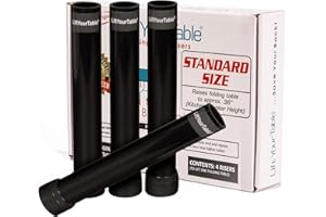 Lift Your Table® Folding Table Risers Extensions, for Bent Leg Designed Folding Tables ONLY Counter Height (Original Foot) Made in The USA, Durable, Sturdy. Set of 4, Black