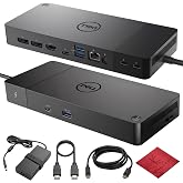WD22TB4 Dell Thunderbolt 4 Dock, 40Gbps Docking Station USB-C USB-A | 13-Port Thunderbolt 4 Dock with 40Gbps Speed, 130W Power Delivery, 4K Multi-Monitor Support &amp; Gigabit Ethernet
