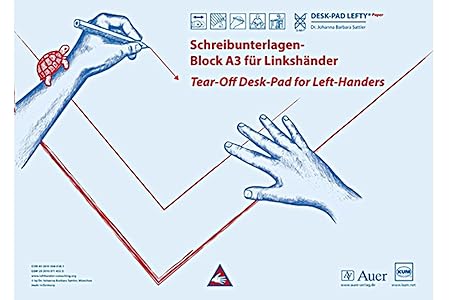 KUM AZ906.02.19 - Schreibtisch-Auflage Desk Pad Lefty, für Linkshänder, 42 x 29,7 cm, Papier, 1 St.