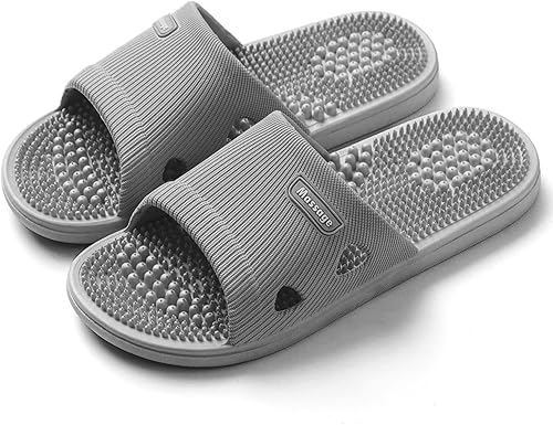 Acupressure Massage Slippers for Plantar Fasciitis for Women Acupuncture  Slippers Arthritis Neuropathy Pain Relief Non-Slip Massage Sandals Women  Stress Relief Gifts for Bath (US Men 6.5-7.5, Grey) price in Saudi Arabia |