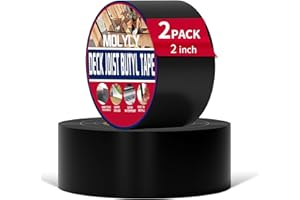 MOLYLY Butyl Sealant Tape 2" x 50', 2 Rolls Flashing Joist Tape for Decking, Butyl Tape for Deck Joists, Waterproof and Anti-Corrosion for Extend Decking Joist Tape 2 inch