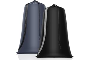 Heavy Duty Laundry Bag 2 Pack XL Nylon Laundry Bags with Straps, Washable Large Dirty Clothes Organizer with Drawstring Closu