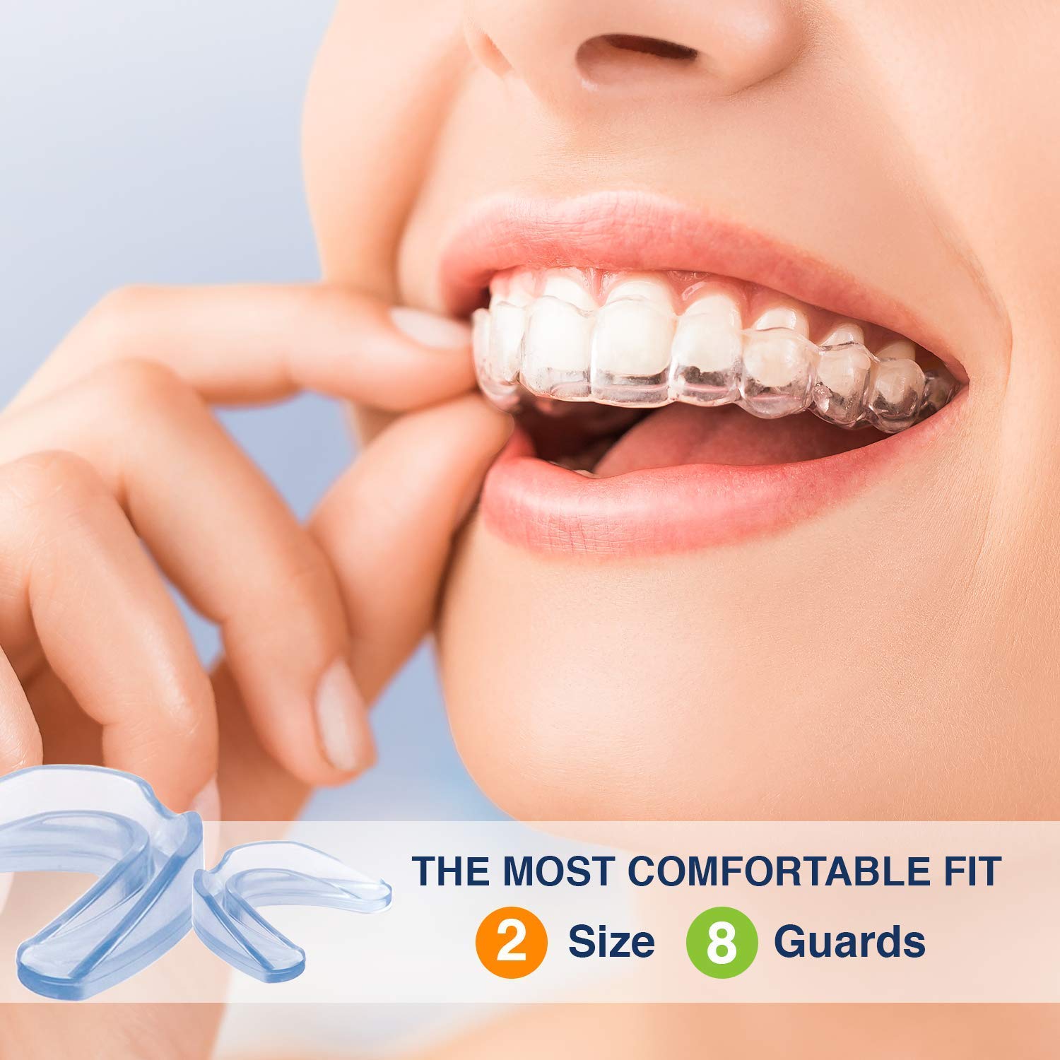 Health Professional Dental Guard - Pack of 8 - New Upgraded Anti Grinding Dental Night Guard, Stops Bruxism, Tmj & Eliminates Teeth Clenching : Beauty