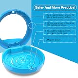 BVN Retainer Case with Mirror - Slim Box for Invisalign Aligners Blue view 4
