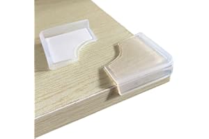 ANGLORIA Food-Graded Silicone Clear Corner Protectors, Baby Proofing Table Edge Guards, Pre-Tapep Adhesive Soft for Kids Child Safety Proof, Cabinets Counter Furniture Bumpers (4, 1/5x4/5 in (Width))