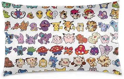 Amazon ポケモン ピカチュウ 枕カバー ピローケース クッションカバー 抱き枕カバー ソファー背当て インテリア 部屋雑貨 家庭用 オフィス 椅子 車内 ベッド 洗える ジッパー 洗える キッズ ギフト 四節通用 枕カバー ピローケース オンライン通販