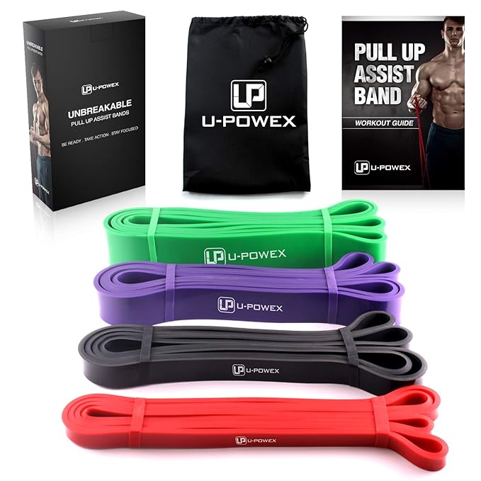 UPOWEX Pull Up Assist Bands - Set of 4 - Heavy Duty Resistance Bands - Mobility and Powerlifting Exercise Bands - Perfect for Body Stretching, Powerlifting and Resistance Training best resistance bands UPOWEX Pull Up Assist Bands - Set of 4 - Heavy Duty Resistance Bands - Mobility and Powerlifting Exercise Bands - Perfect for Body Stretching, Powerlifting and Resistance Training best resistance bands