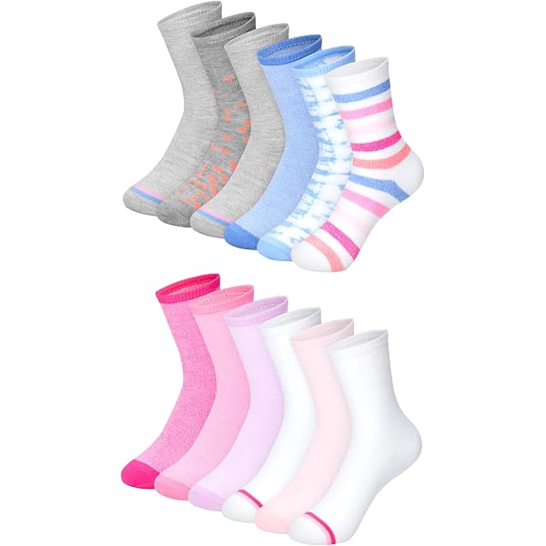 Fruit Of The Loom Socks Women Fruit Of The Loom Girls' Crew Socks 10 ...