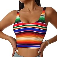 Milumia Women Casual Rainbow Striped Ribbed Knit Cami Top
