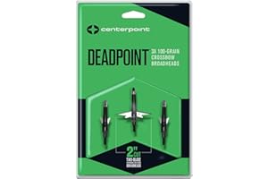 CenterPoint Archery AXCPBH100 DEADPOINT 100-Grain Mechanical Broadhead, 3-Pack