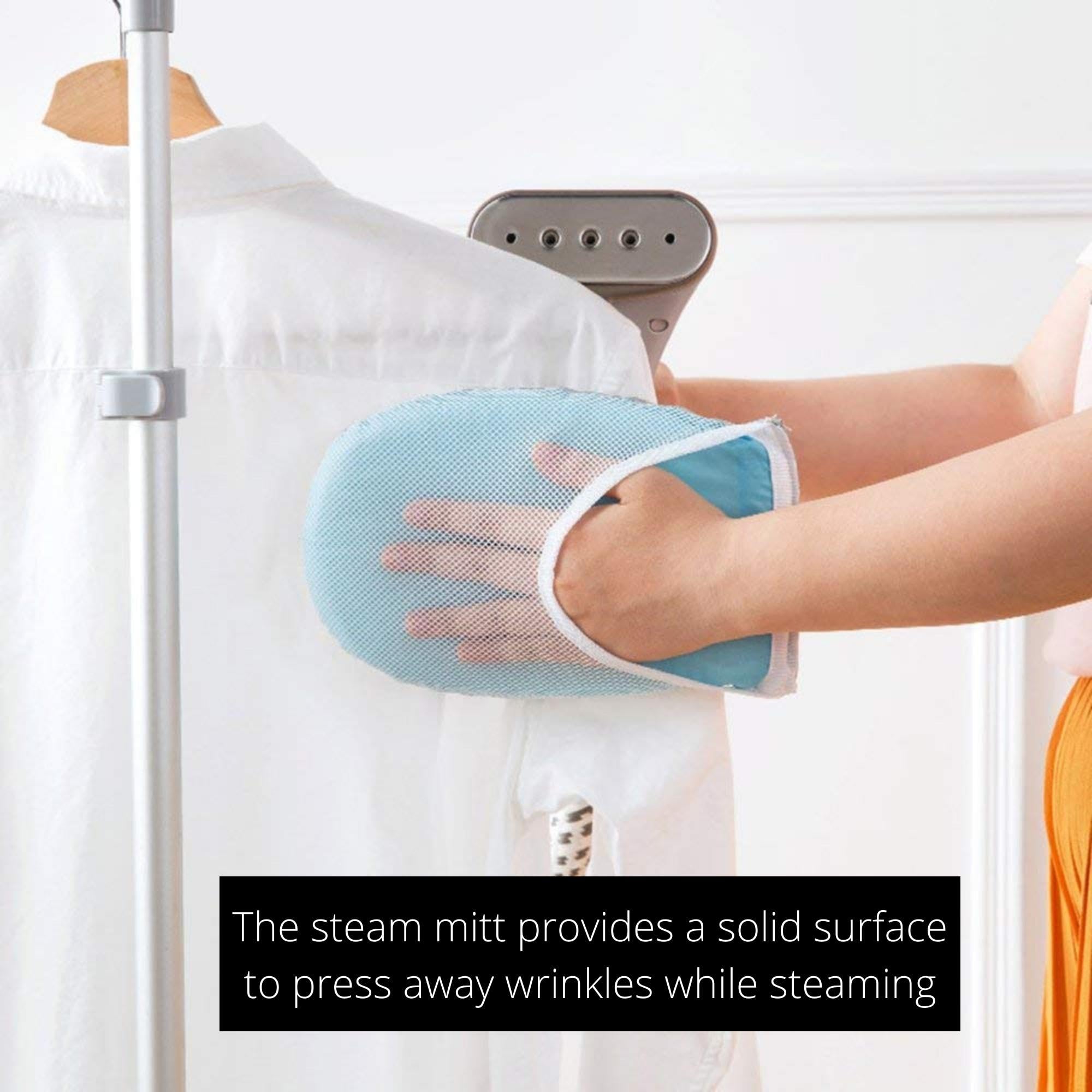 SALAV® Heavy Duty Commercial Garment Steamer Accessories Set – Includes Mini Ironing Board, Steam Mitt, 3-Piece Descaler Packets, and Storage Bag – Ideal for Professional & Home Use
