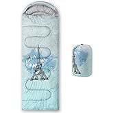 Datura home Kids Sleeping Bag for Boys Girls,Eiffel Tower Print-Lightweight Warm Portable Outdoor Indoor-Waterproof Cold Weather Resistant Sleeping Bag for Camping Hiking(Eiffel Tower)