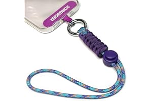 Rongboer Cell Phone Lanyard Wrist Strap,Key Lanyard for Women,Phone Bracelet Strap,Phone Charms Strap,Camera Wrist Strap,Short Wrist Lanyard for Keys,Keychain Lanyard,Lanyards for Keys (Purple Blue)