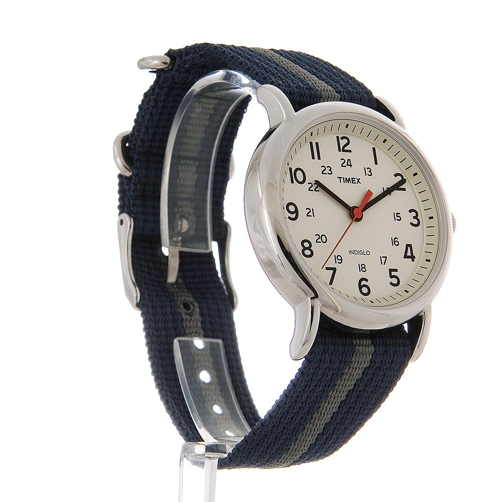 Timex Weekender 38mm Unisex Analog Watch | INDIGLO Backlight | Adjustable Durable Nylon Fabric Slip Through Strap | 24 Hour Time