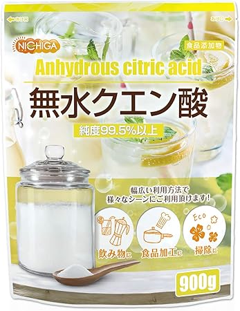 Amazon 無水 クエン酸 900ｇ 食品添加物 食品 Nichiga ニチガ 01 Nichiga ニチガ クエン酸