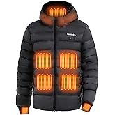 ORRNIKKO Mens Heated Jacket with Battery Pack 12V 20000mAh - Lightweight Electric Heated Coat for Men with Heating Gloves