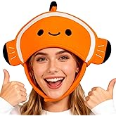 Jococs Orange Clown Fish Hat Clownfish Costume Fish Dress Up Ocean Costume Funny Hat Crazy Hats