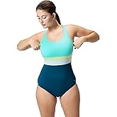 Speedo Women's Swimsuit One Piece Sweetheart Moderate Cut