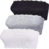 3Pcs Lady Lace Wearable Mock Camisole Bra Insert Overlay Modesty Panel Vest